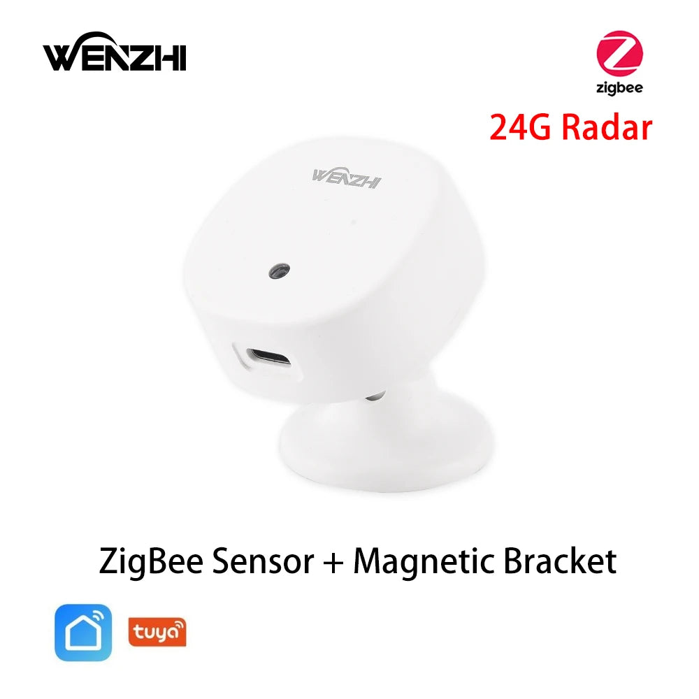 Zigbee/Wifi Mmwave Human Presence Sensor Radar Movement Body Motion Detection with Illuminance Tuya Smart Life Home Assistant