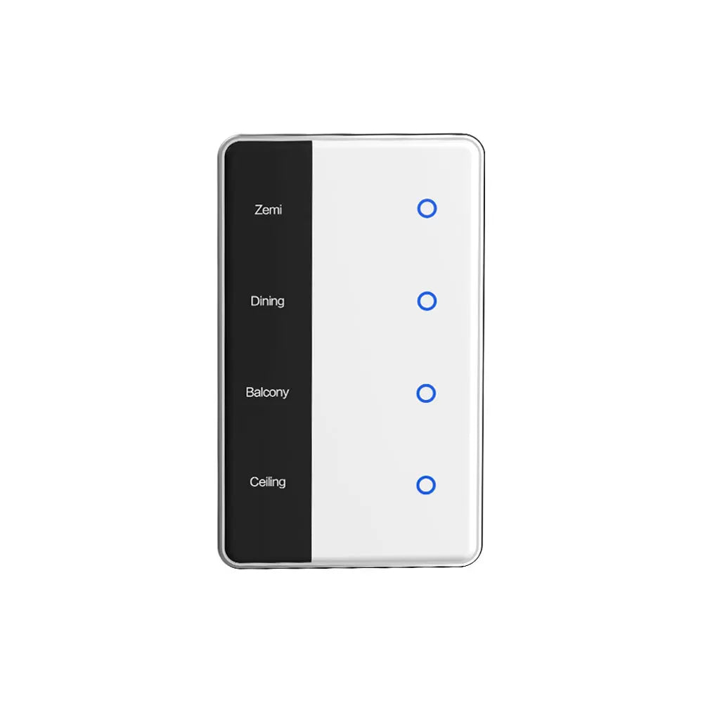 Zigbee DIY Name Switch Work with Tuya Smart Display Screen Touch Panel US Light Switch Alexa Google Home Voice Control
