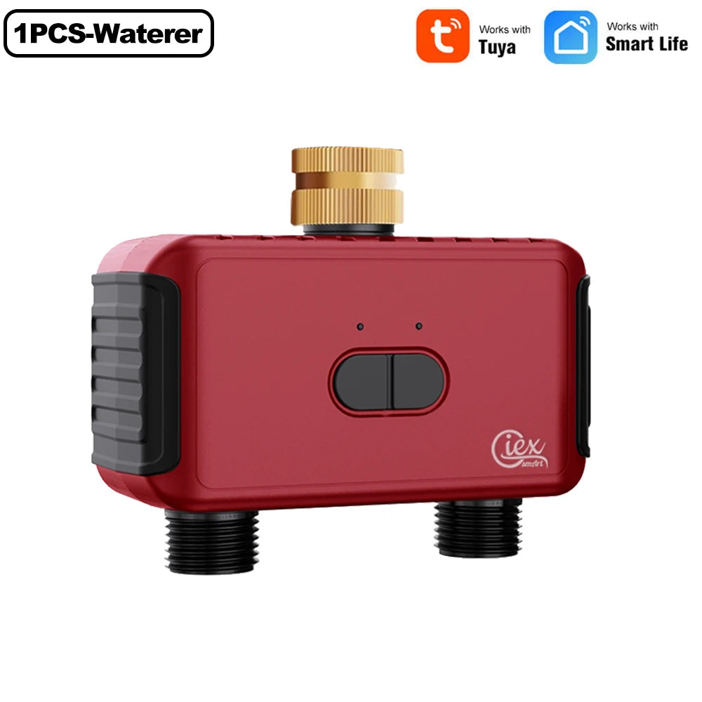 ZIGBEE Smart 2 Zone Watering Timer Garden Automatic Irrigation System Drip Sprinkler Controller Valve Smart Life Tuya
