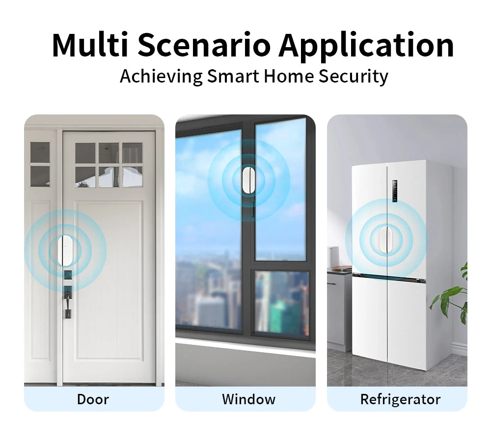 Zigbee Door and Windows Sensor Tuya Wifi Door Open/Close Detector Smart Home Automation Wireless Magnetic Door Sensor