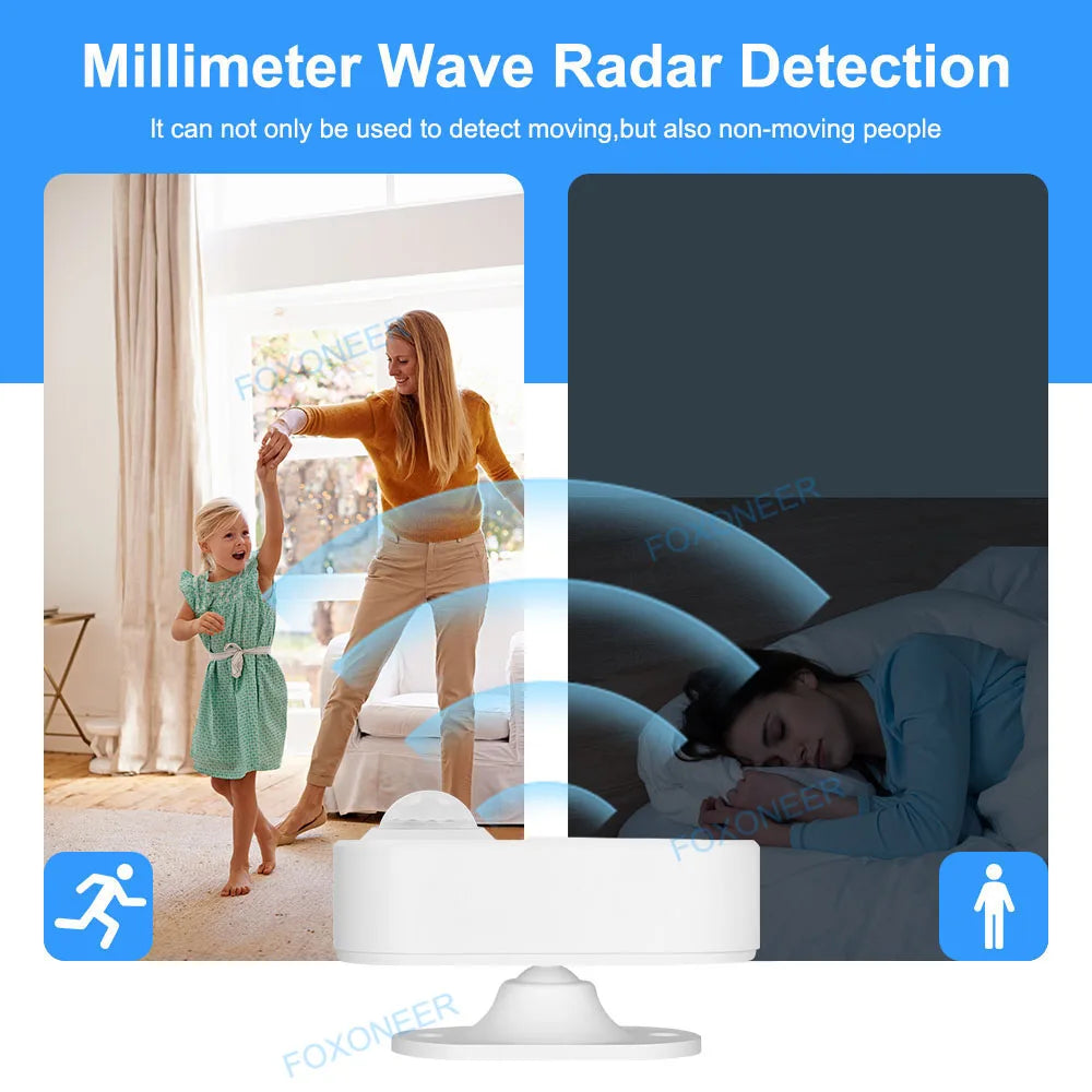 Revolutionize Your Home with the Zigbee 3.0 Human Presence Detector - Advanced Luminance & Distance Detection for Smart Living