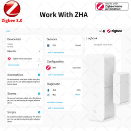 Zigbee 3.0 Door Sensor Window Sensor Contact Sensor Zigbee Hub Required Work with Home Assistant Yandex Alexa ZHA Zigbee2Mqtt