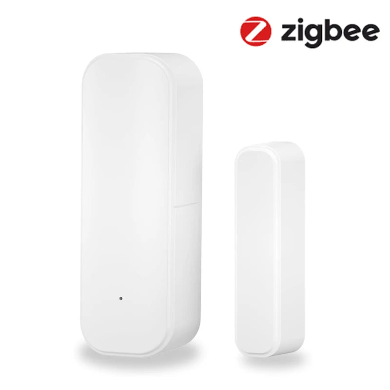 Tuya Zigbee Smart Wireless Magnetic Door Window Opening Sensor Detector with App Notification Alert for Home Security Protection