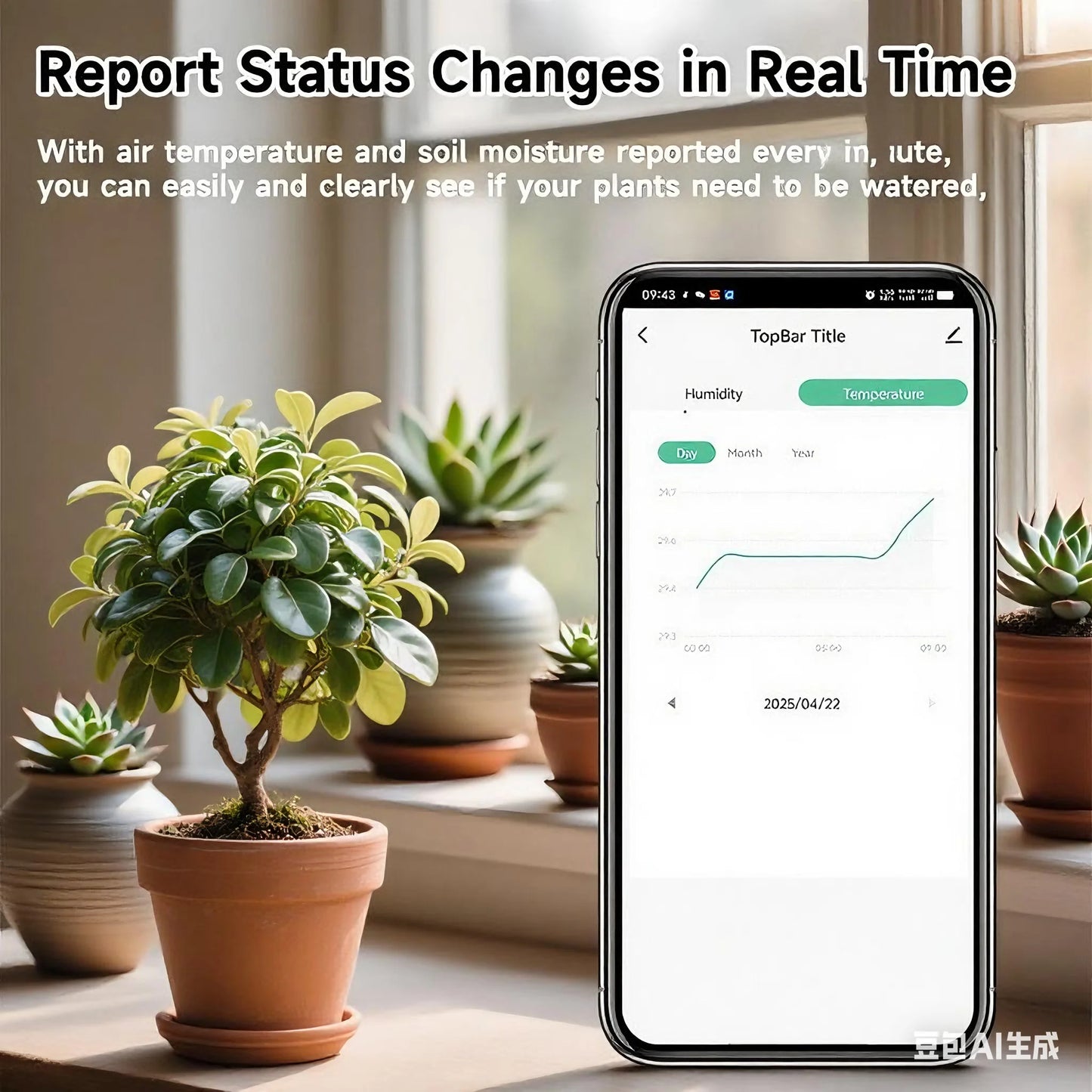 Transform Your Garden with the Tuya Smart Home Zigbee Soil Moisture & Temperature Monitor - The Ultimate Plant Care Assistant with Remote Watering!