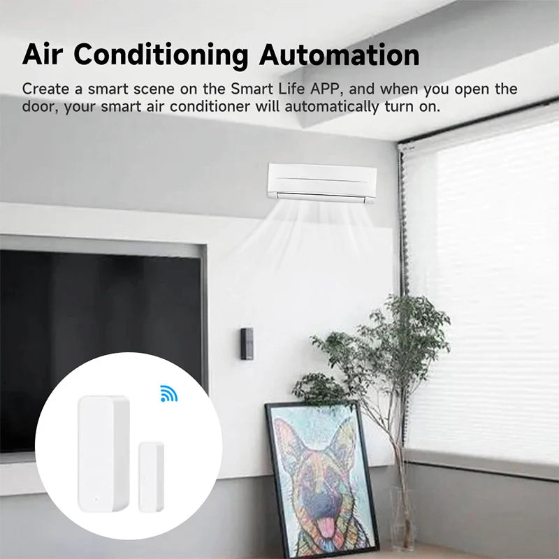 Z2M Enabled Zigbee Window Sensor, Custom Rules via Z2M, Tuya Compatible for Voice Control with Alexa & Google Home
