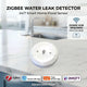 Tuya Zigbee Water Leak Detector Water Flood Sensor Smart Life App 2MQTT Alert Overflow Water Leakage Sensor for Kitchen/Bathroom