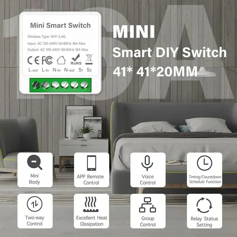 Transform Your Home with the Tuya WiFi/Zigbee Smart Switch Mini Breaker – Effortless Remote Control & Voice Activation for a Smarter Lifestyle