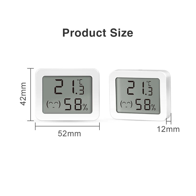 Tuya Zigbee Smart Mini LCD Temperature Humidity Sensor APP Remote Control Thermometer via Smart Life for Smart Home for Alexa
