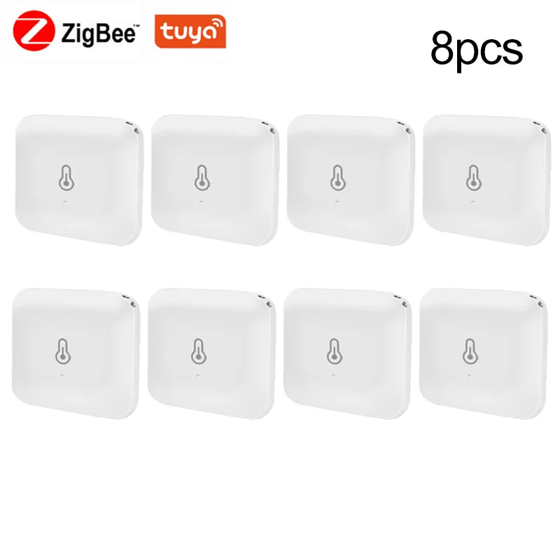 Tuya Ewelink Zigbee Temperature Humidity Sensor Smart Home Device Compatible with Google Home Alexa for Environmental Monitoring