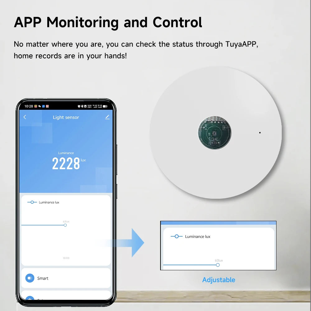 Zigbee Smart Luminance Sensor Light Detection Tuya Smart Life Home Automation for Amazon Alexa Google Assistant