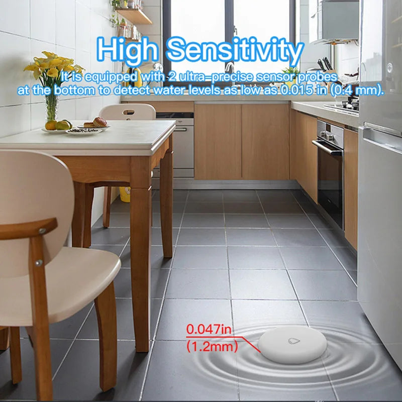Xiaomi Water Sensor Flood Leak Detector App Remote Monitoring for Kitchen/Bathroom Support Home Assistant Zigbee 2Mqtt
