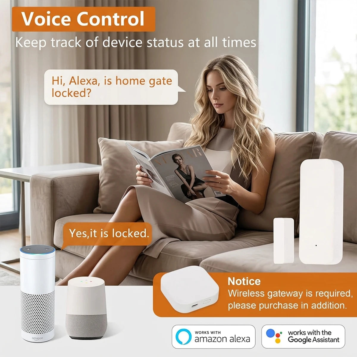 Tuya Door Window Contact Sensor Zigbee Door Magnetic Sensor App Remote Alarm Smart Home Security Detector for Alexa Google Home