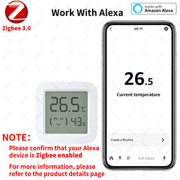 Zigbee 3.0 Temperature Humidity Sensor Zigbee 3.0 Hub Required Workwith Home Assistant ZHA Yandex Alexa Zigbee2Mqtt HA