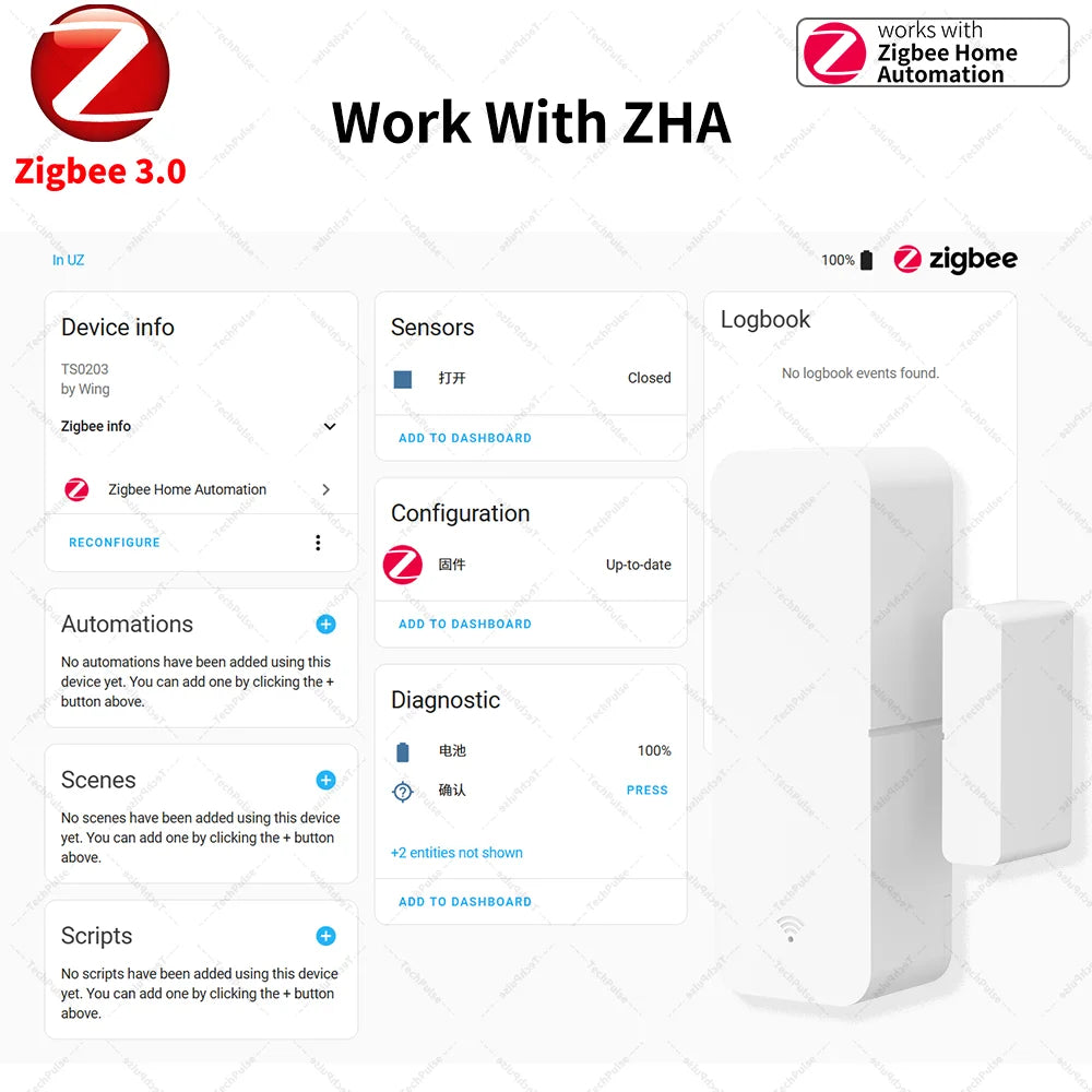 Zigbee 3.0 Sensor Door Window Sensor Contact Sensor Zigbee Hub Required Work with Homeassistant Yandex Alexa Zigbee2Mqtt ZHA