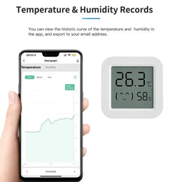 Zigbee Temperature Humidity Sensor for Smart Home LCD Screen Works with Tuya Alexa Google Home APP Smart Life Tuya Smart Yandex