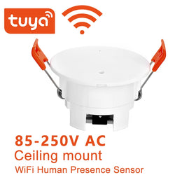 Tuya Zigbee Wifi Mmwave Human Presence Motion Sensor with Luminance/Distance Detection Human Body PIR Sensor Wireless Real-Time