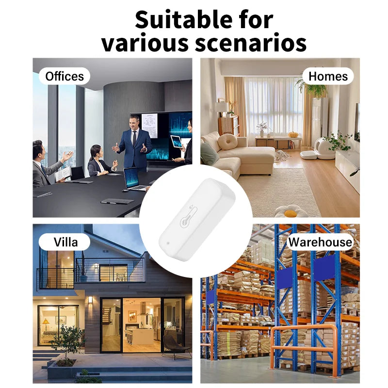 1~4Pcs Tuya Zigbee 3.0 Temperature Humidity Sensor  ZTH02 Work with Smartlife Yandex Alexa