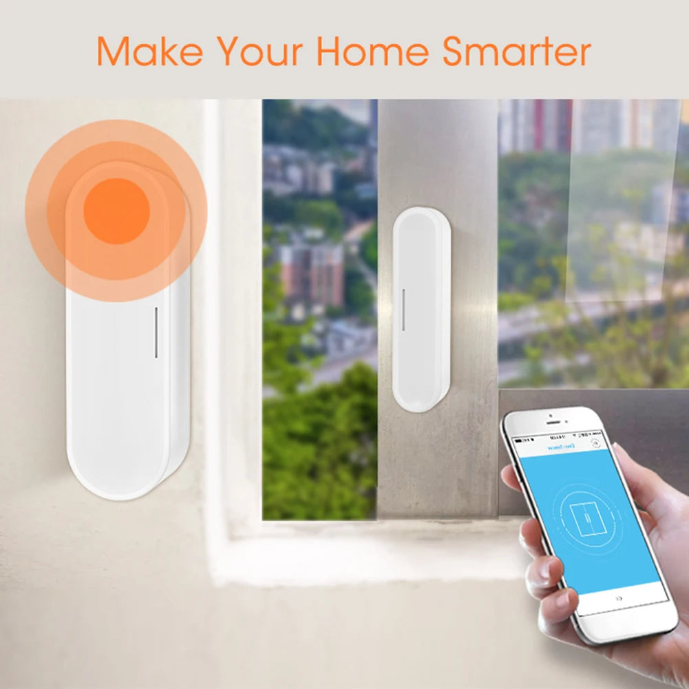 Tuya APP Door Open/Closed Detectors 2.4Ghz Wireless Zigbee Garage Door Detector Window Door Gate Sensor Detector for Home Office