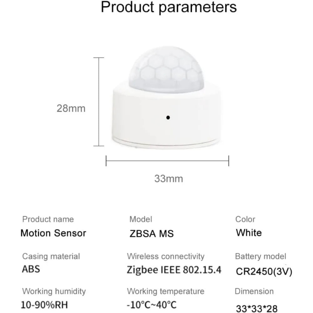 Ewlink Zigbee Motion Sensor Wireless Motion Detector Get Alerts or Trigger Lights to Turn on Zigbee Bridge Hub Required