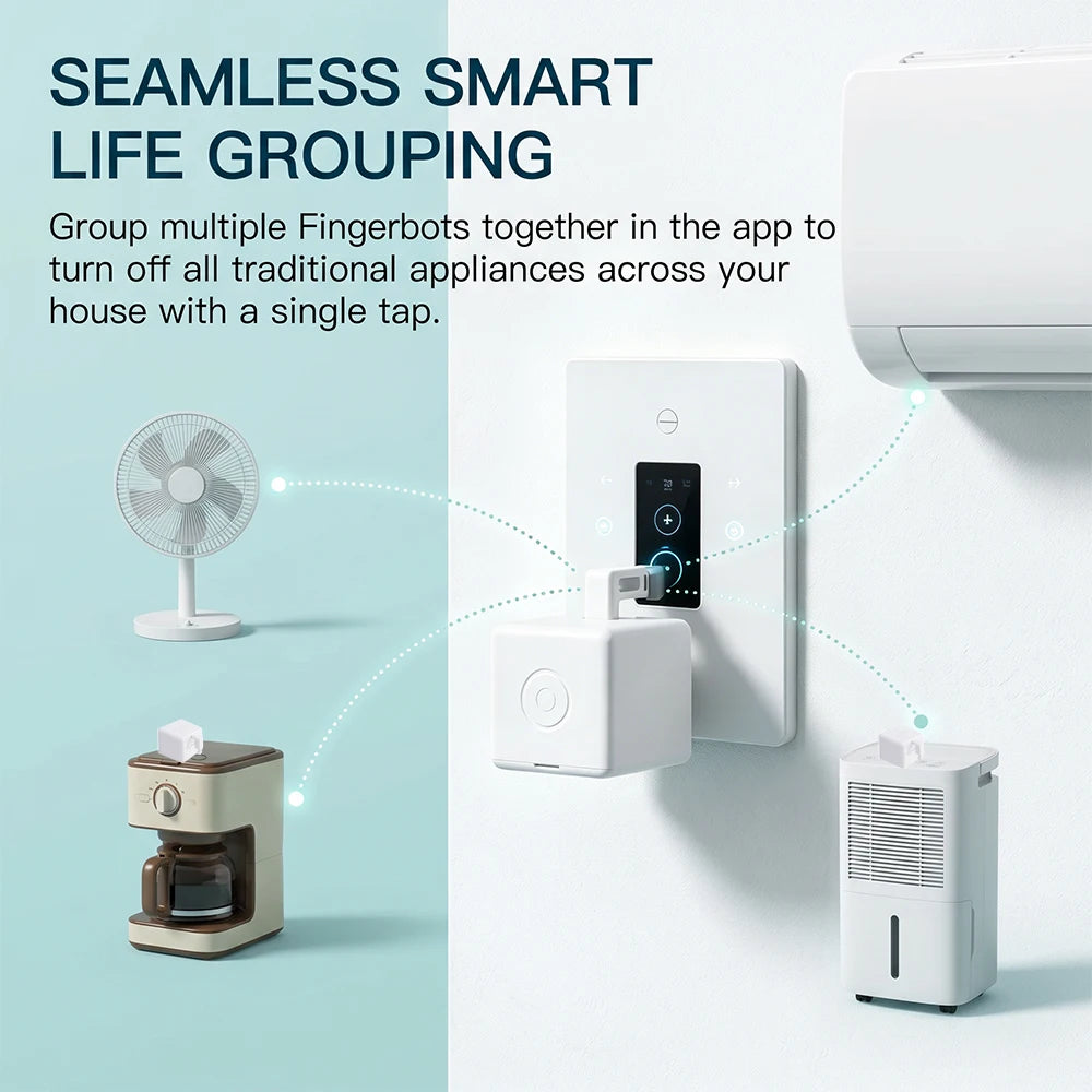 For Zigbee Smart Fingerbot plus Switch Button Pusher Touch Arms Fingerbot Works with Tuya Smart Life Control for Alexa Google