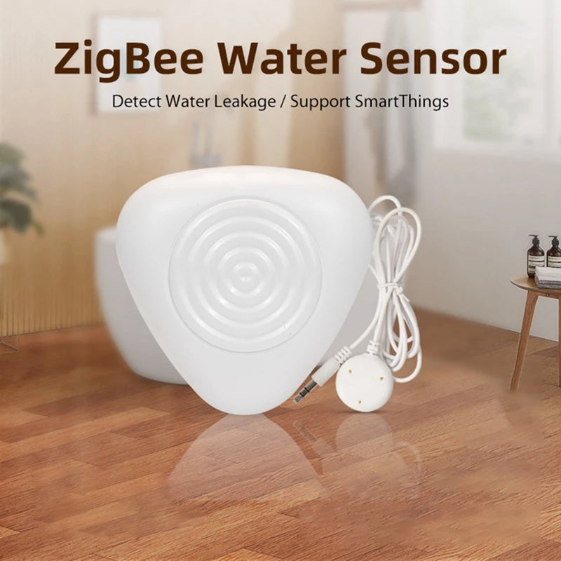 XTECH Zigbee Water Level Sensor Smart Water Leakage Alarm Detector Flood Alert Overflow Security Protection Tuya Ewelink