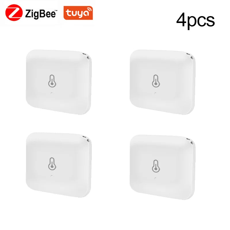Tuya Ewelink Zigbee Temperature Humidity Sensor Smart Home Device Compatible with Google Home Alexa for Environmental Monitoring