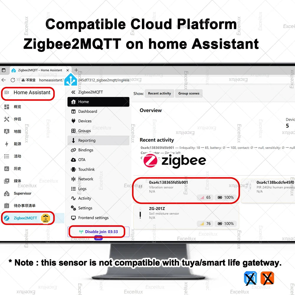 Smart Zigbee Vibration Sensor Remote Monitor Home Security Protection Motion Shock Alarm Only Support Zigbee2Mqtt Home Assistant
