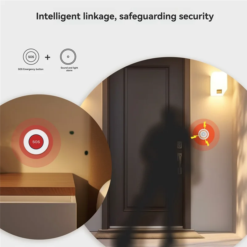 Abmf-"Tuya Zigbee SOS Button Emergency Help Switch for Elderly and Children - Wireless Remote Control Alarm Sensor"