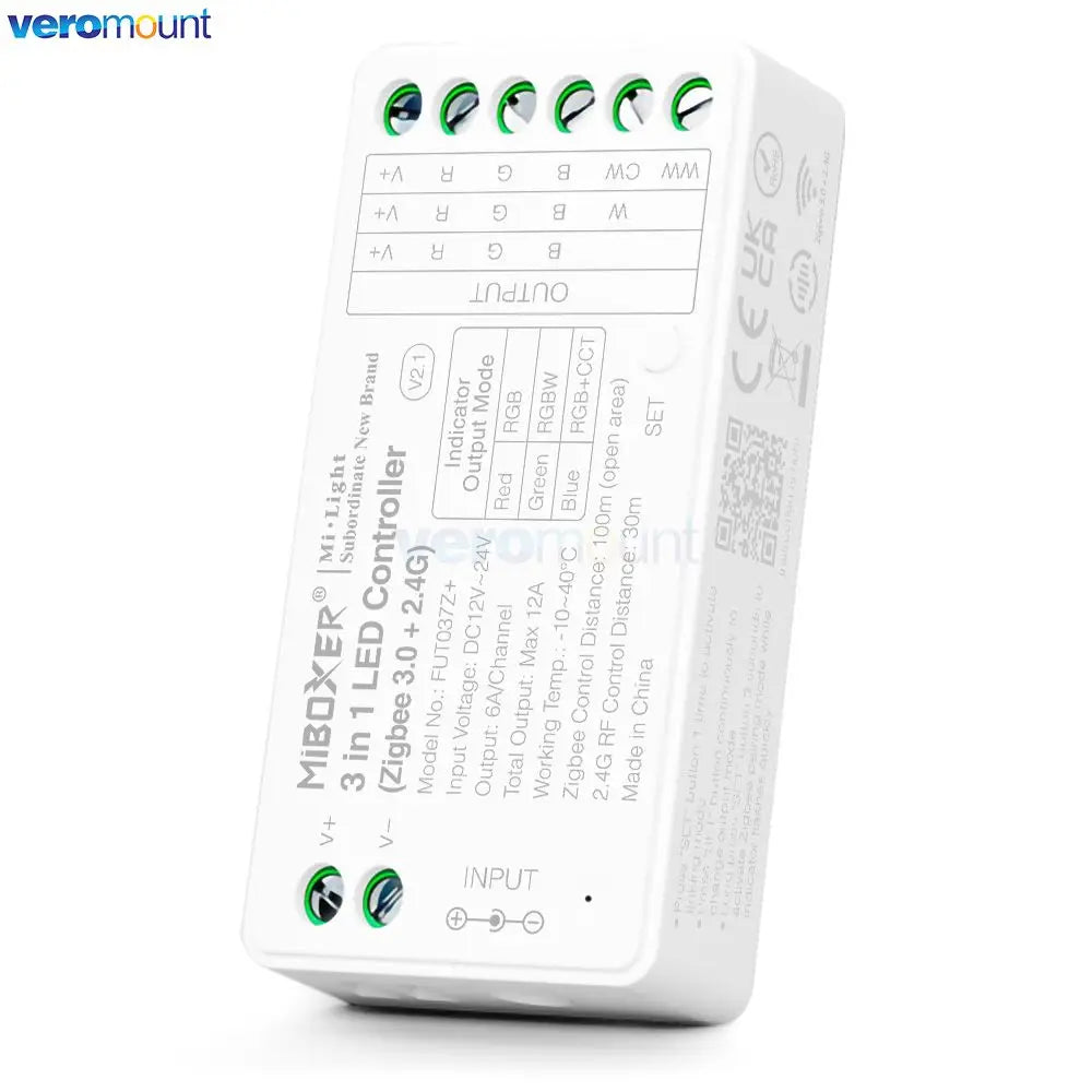 Miboxer Zigbee 3.0 Dimmer Remote Controller FUT035Z+ 2IN1 Dual White Single Color FUT037Z+ 3IN1 RGB RGBW RGB+CCT LED Strip Light