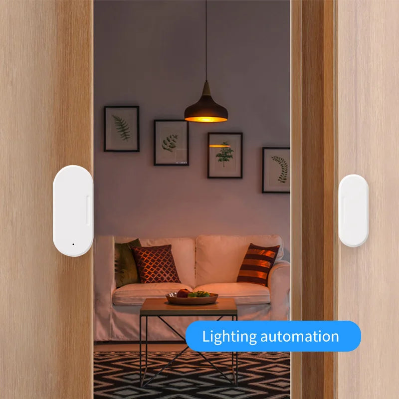 Enhance Your Home Security with the Tuya Zigbee 3.0 Mini Door & Window Sensor – Smart Alarm with Built-In Brightness Detector, Compatible with Alexa and Google Home