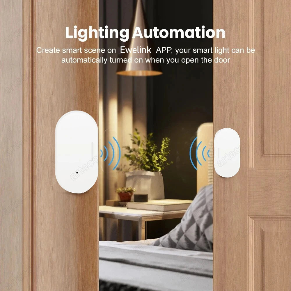 Ewelink Zigbee Door Window Sensor Smart Home Wireless Door Open Close Detector APP Remote Alarm Works with Alexa Google Home Z2M