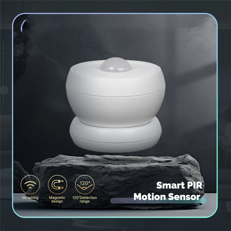 B50B-Tuya Zigbee Smart PIR Sensor Human Body Infrared Motion Detector with Magnetic Base Home Security Automation