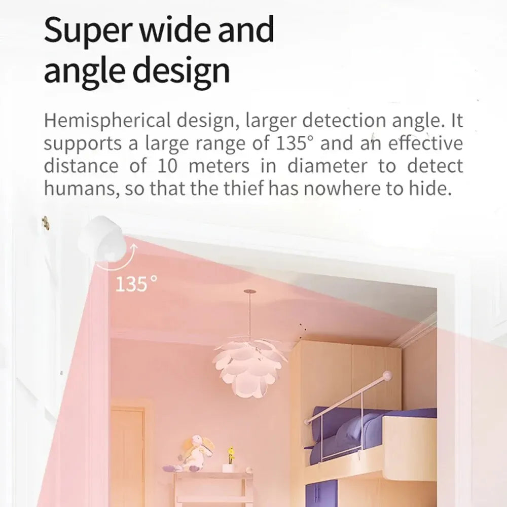 Zigbee Smart PIR Motion Sensor Built in Battery Passive Infrared Detector Support Home Assistant Zigbee2Mqtt