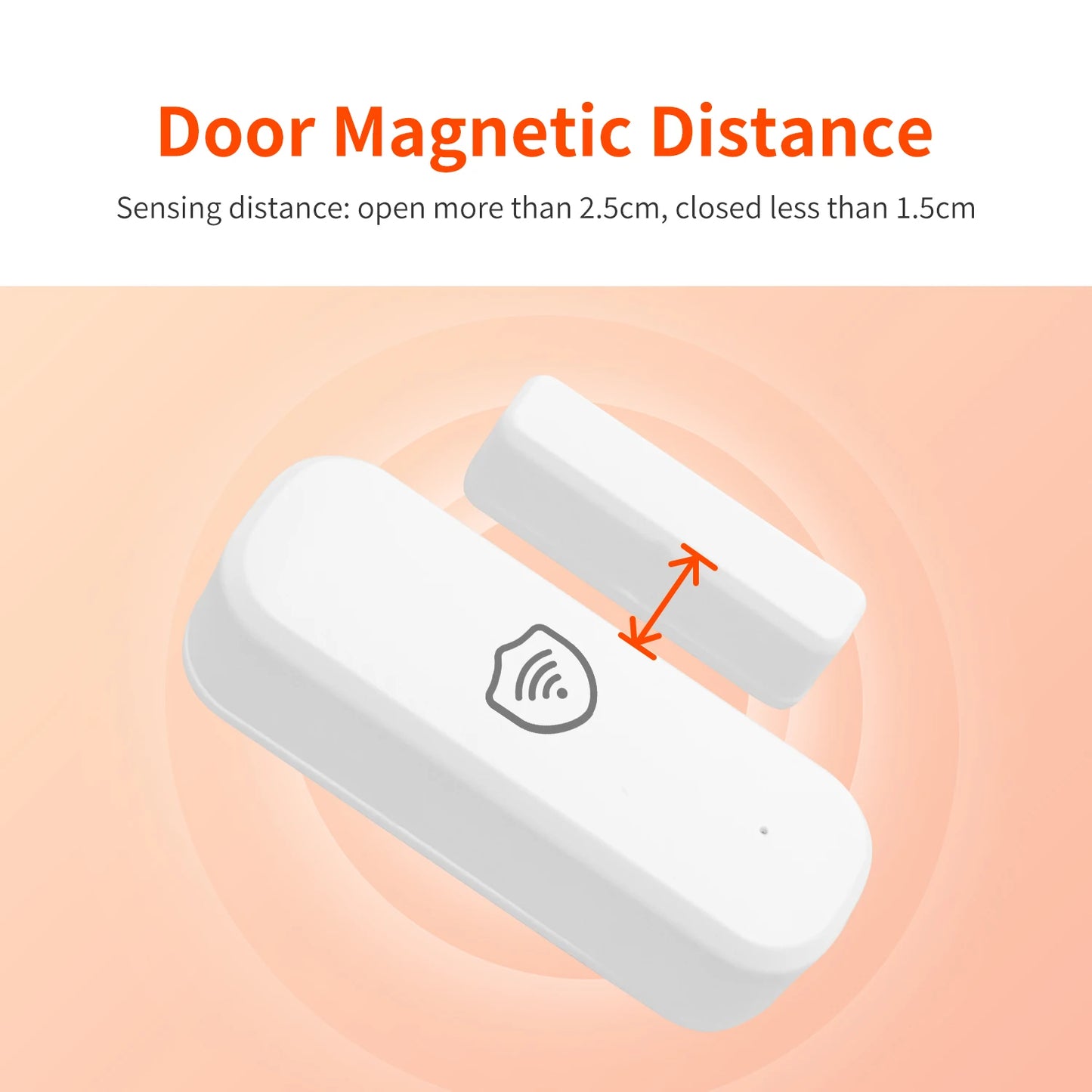 Tuya Zigbee Door Contact Sensor Wireless Door Detector Smart Life APP Safety Reminder Supports Alexa and Google Home