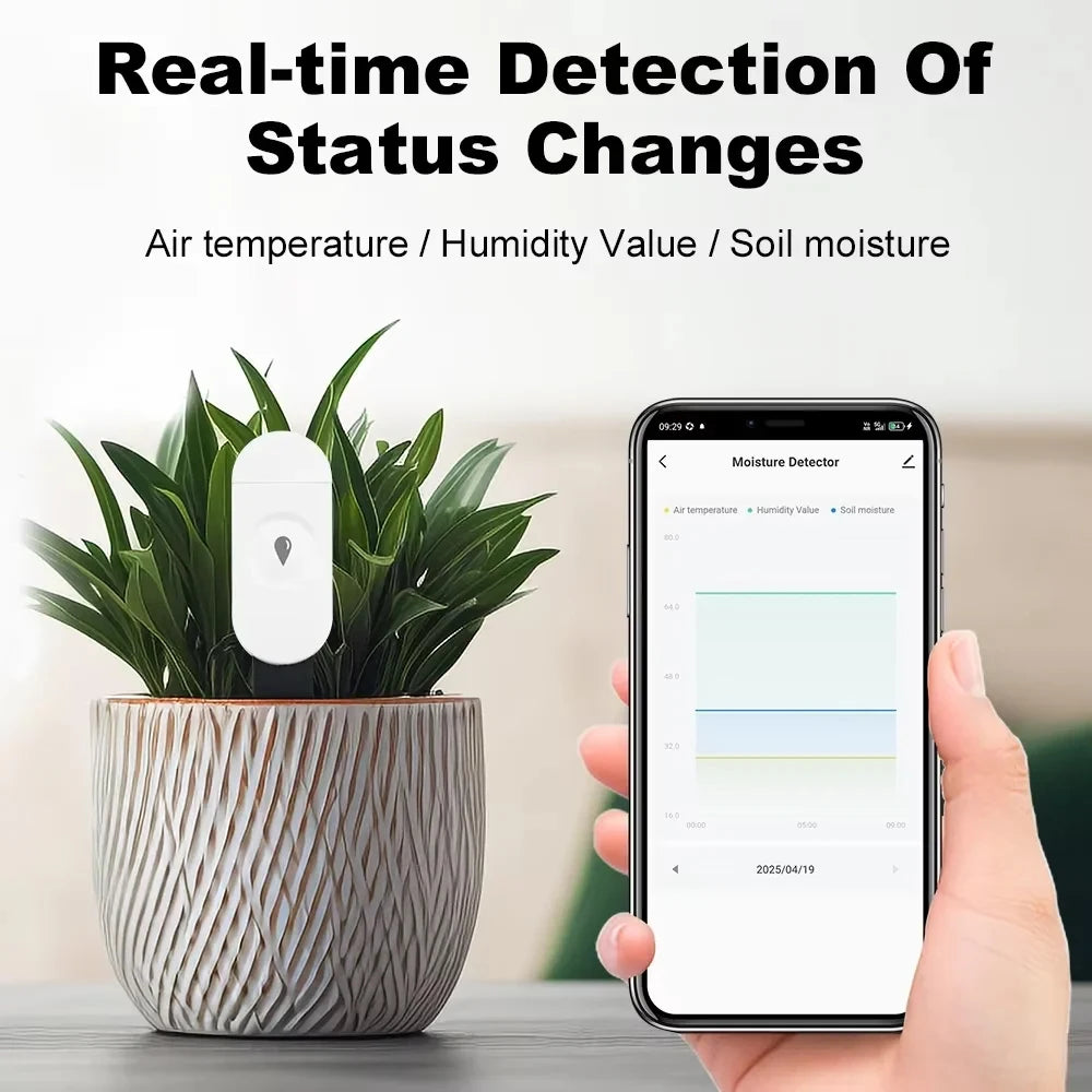 Zigbee Soil Temperature and Humidity Tester App Remote Monitoring Thermo Meter Hygrometer Garden Automation Irrigation Detector