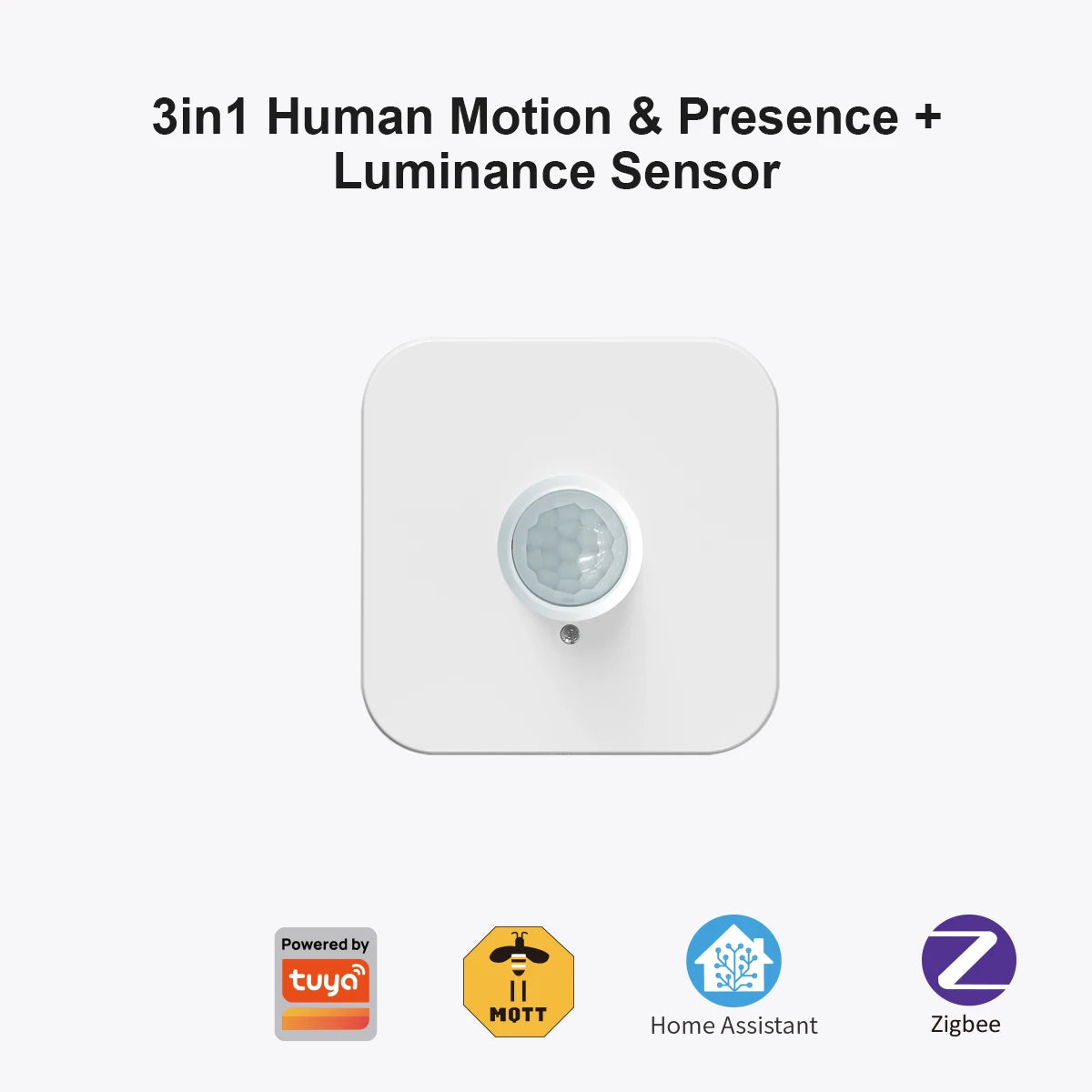 Smart 24G Human Presence+Pir+Luminance 3In1 Sensor Zigbee3.0 for Tuya Home Assistant Zigbee2Mqtt Battery Power 3Years