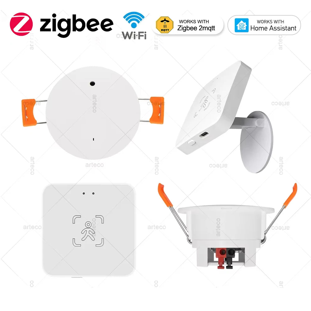 Wifi /Zigbee Human Presence Detector Smart Human Body PIR Sensor Mmwave Radar Microwave Motion Sensor with Luminance Detection