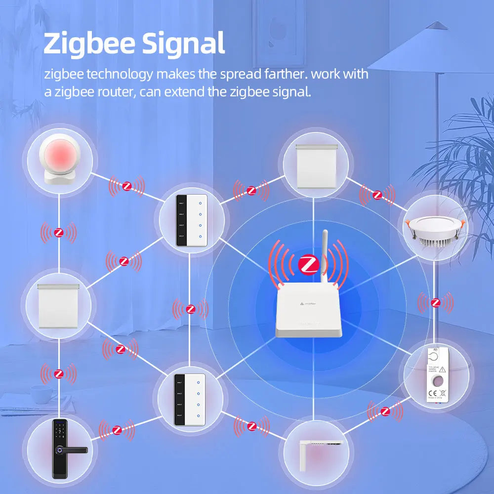 Zigbee DIY Name Switch Work with Tuya Smart Display Screen Touch Panel US Light Switch Alexa Google Home Voice Control
