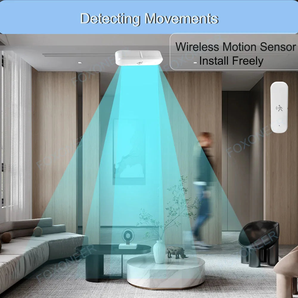 Tuya Zigbee Smart PIR Motion Sensor with Temperature & Humidity Detection - Enhance Your Home Security Effortlessly