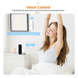 Smart Zigbee Temperature and Humidity Sensor Indoor Thermometer Monitor for Home Work with Alexa Google Home Assistant