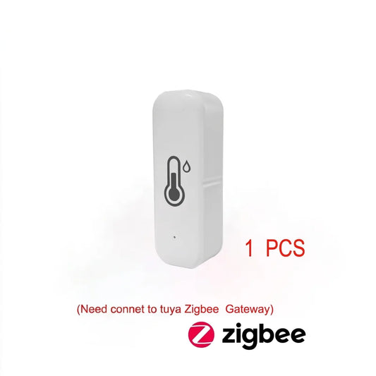 Zigbee Smart Temperature Humidity Sensor Indoor Hygrometer Controller Monitoring Work with Smart Speaker Alexa Google Home