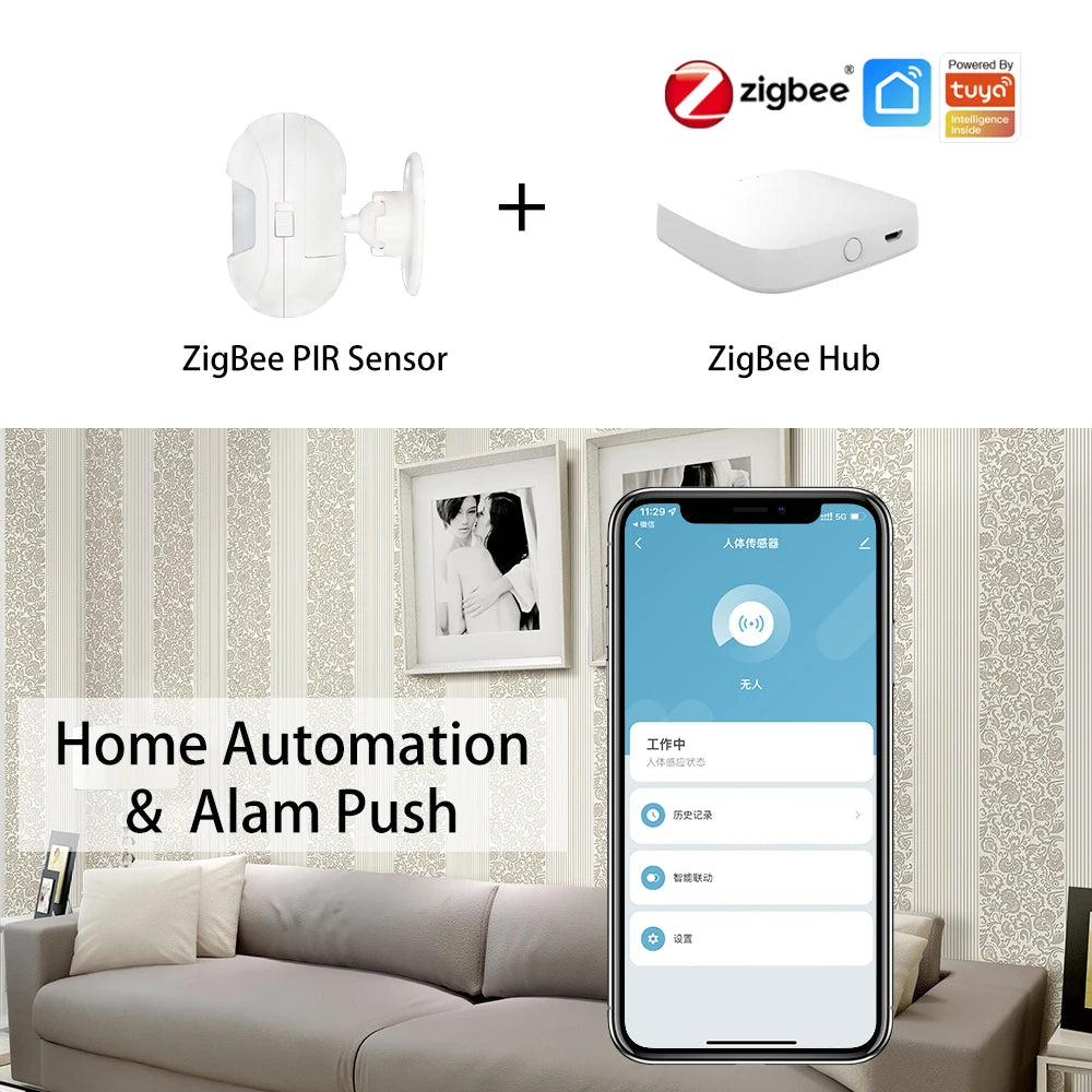 Zigbee 3.0 Motion Sensor with Pir IR Infrared Human Body Mini Security Detector Home Battery Devices Tuya Smart Life Smartlife
