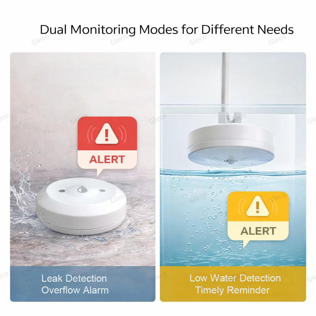 Tuya Zigbee Water Leak Detector Water Flood Sensor Smart Life App 2MQTT Alert Overflow Water Leakage Sensor for Kitchen/Bathroom