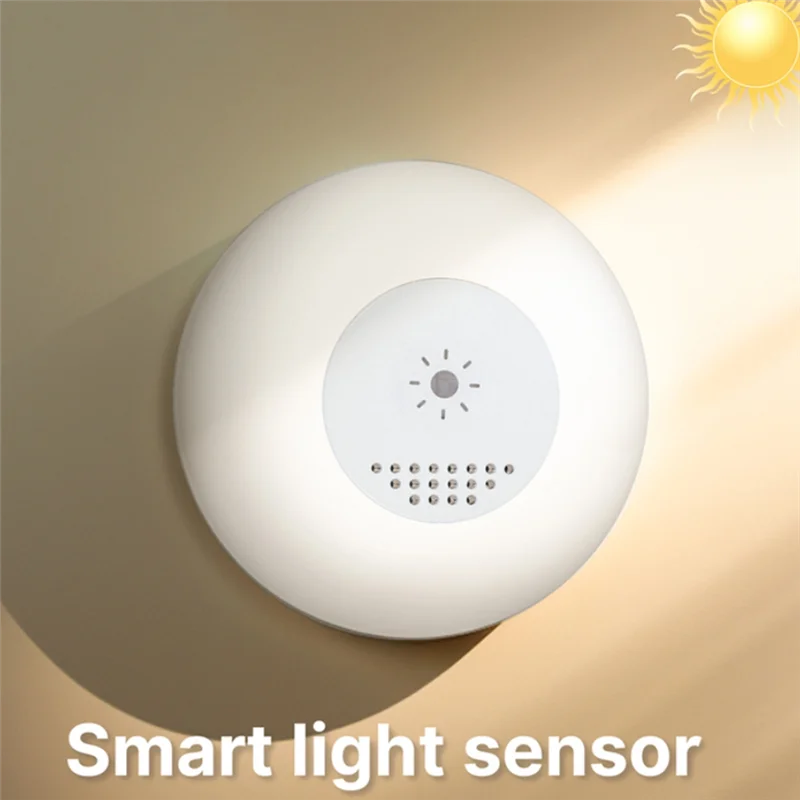 Afourt-Tuya Zigbee Smart Light Sensor Illuminance Brightness Detection Home Lighting Automation Zigbee Intelligent Remote Alarm