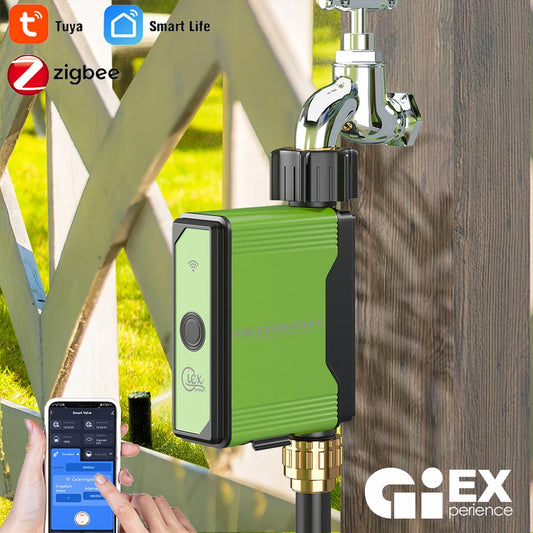2024 NEW ZIGBEE Garden Watering Timer Smart Sprinkler Drip Irrigation System Built-In Water Flow Recorder Controller TUYA