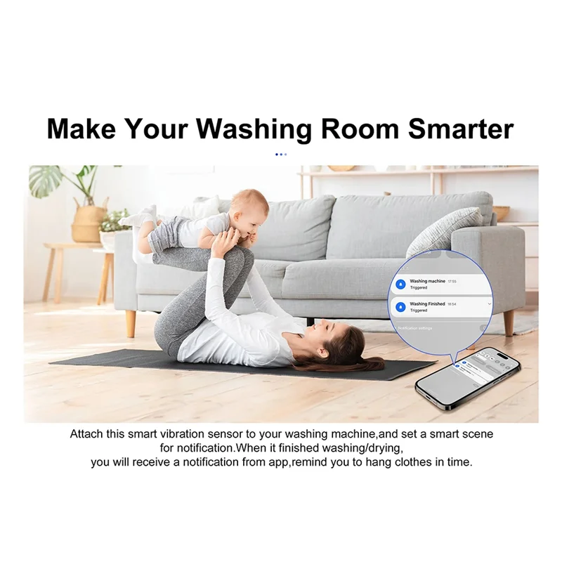 Abjf-Tuya Zigbee Smart Vibration Sensor Wireless Glass Break/Drop/Tilt Detector Smart Siren Alarm