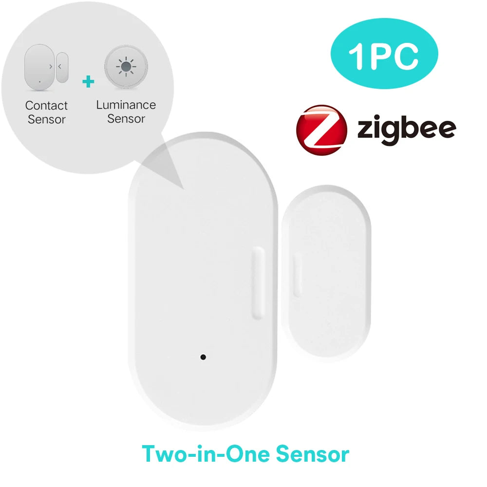 Enhance Your Home Security with the Tuya Zigbee 3.0 Mini Door & Window Sensor – Smart Alarm with Built-In Brightness Detector, Compatible with Alexa and Google Home