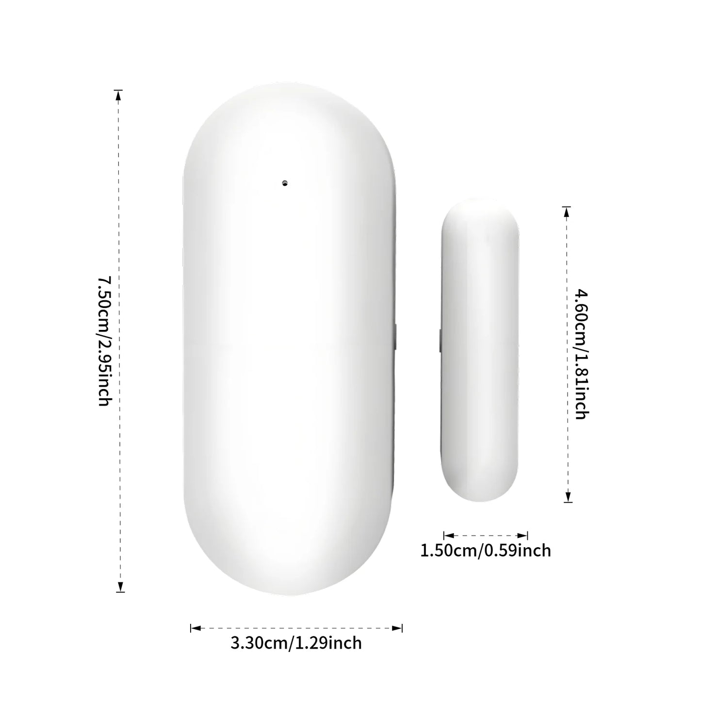 Tuya Zigbee Door Open Detector Works with Alexa Google Smart Life APP Real-Time Monitor for Home Security Door Window Sensor