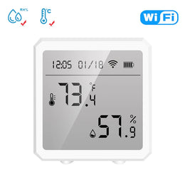 Tuya Smart Wifi/Zigbee Temperature and Humidity Sensor Indoor Hygrometer Thermometer with LCD Display Support Alexa Google Home