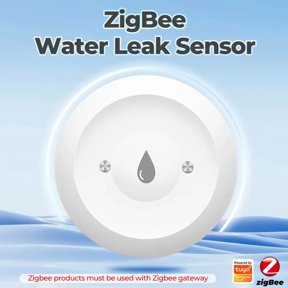 Tuya Zigbee Smart Water Leak Detector - Stay Alert with Real-Time Flood Monitoring and Remote App Control